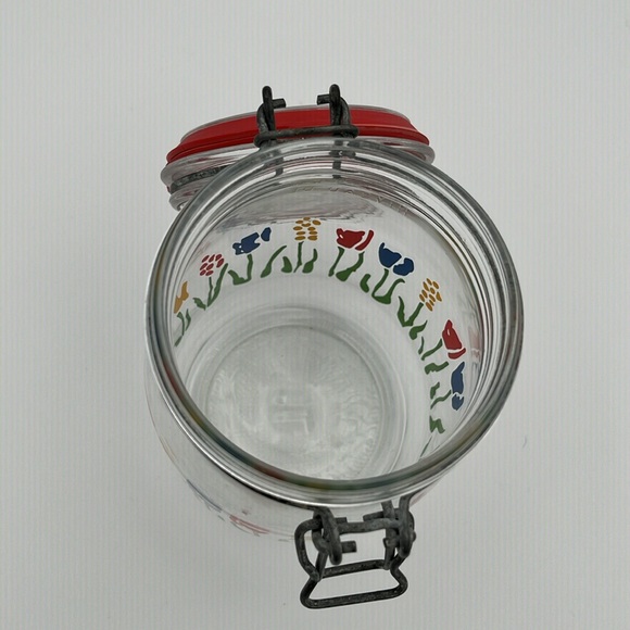 Arc France 1L Tulip Design Vintage Glass Canning Jar with seals. - Picture 6 of 10